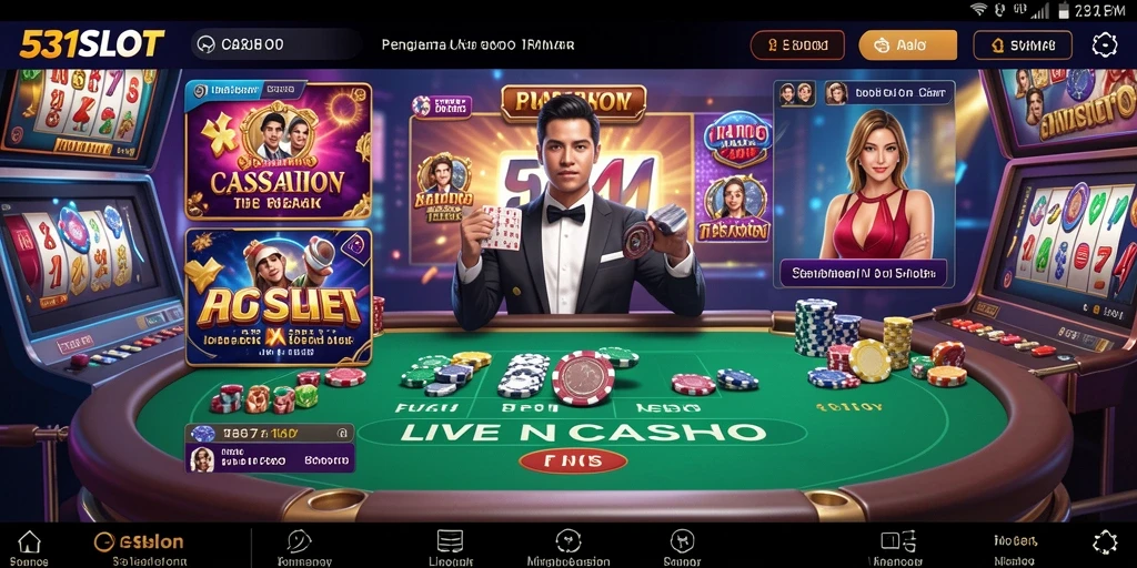 Gameplay seru Live Casino di 531SLOT dengan dealer profesional.