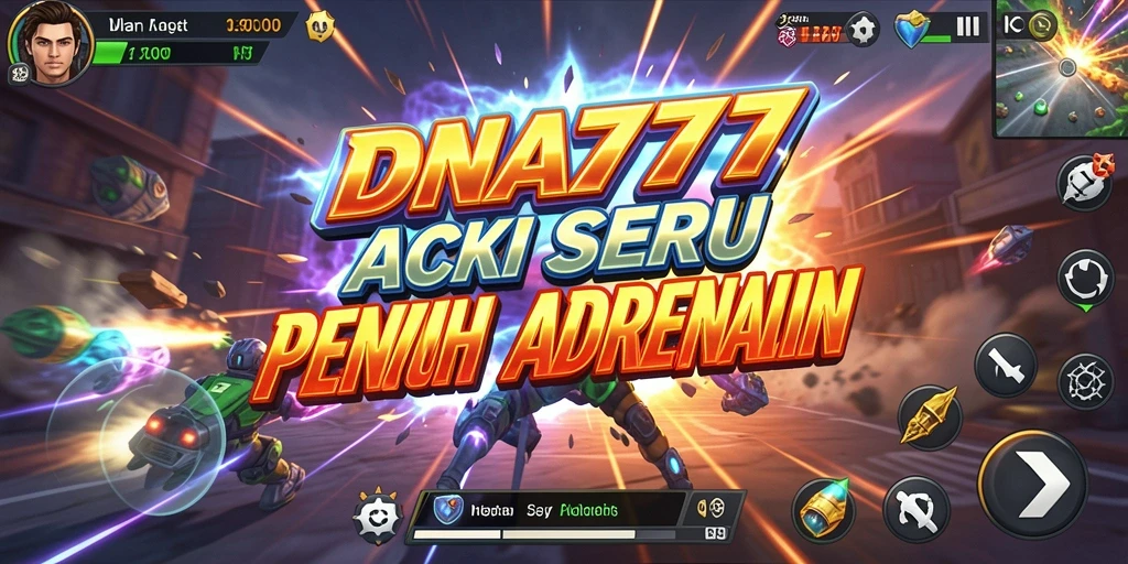 Tampilan gameplay mendebarkan dari DNA777 saat karakter beraksi.