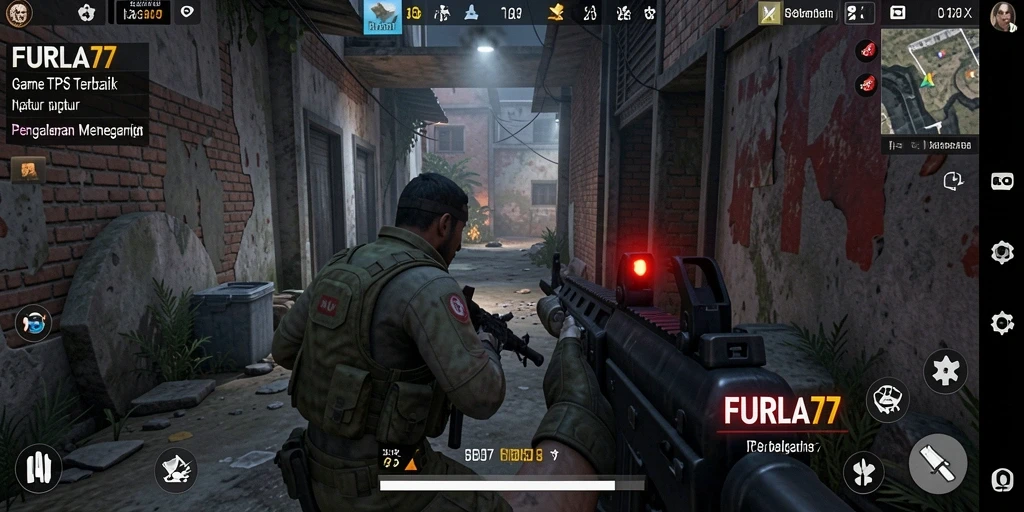 Tangkapan layar utama FURLA77 dengan aksi gameplay TPS yang menarik.