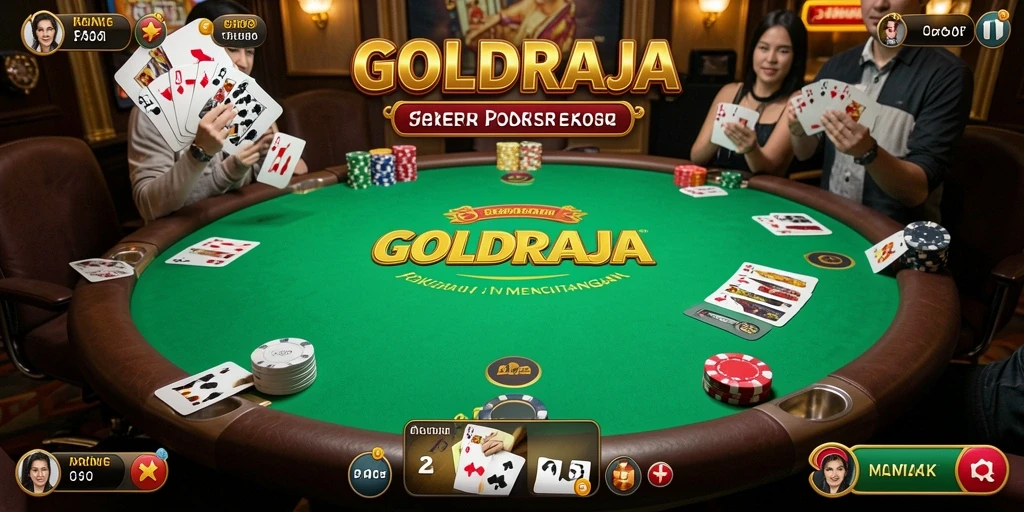 Tampilan gameplay seru dari GOLDRAJA dengan pemain aktif.