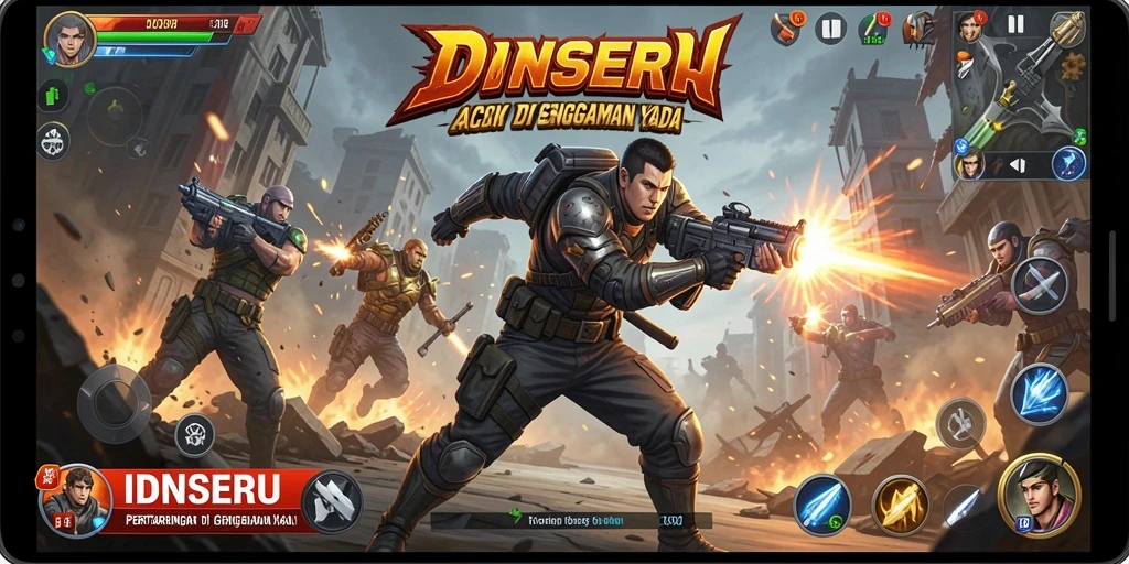 Tangkapan layar gameplay IDNSERU menunjukkan aksi yang menegangkan dan grafis yang impresif.