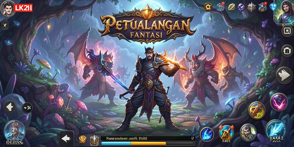 Tampilan aksi seru dari gameplay LK21 yang penuh petualangan.