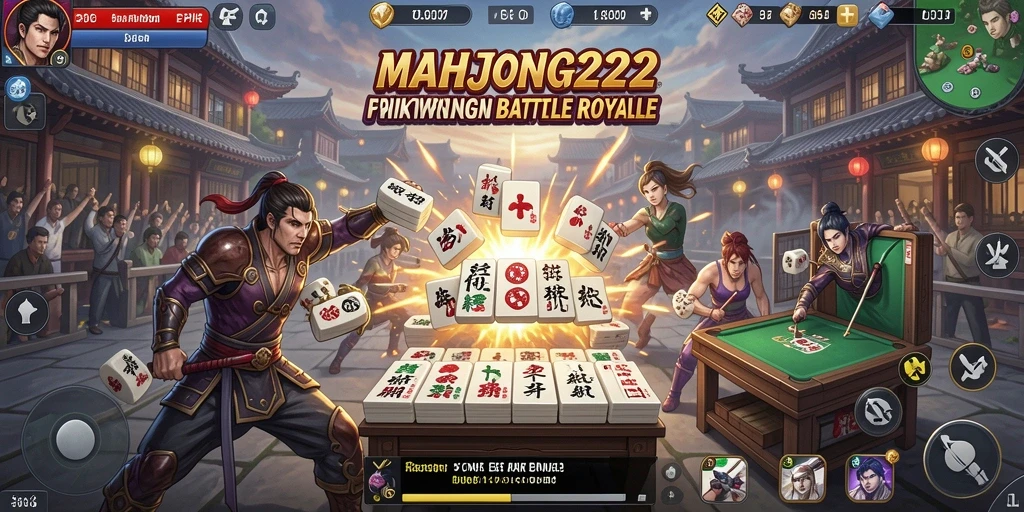 Screenshot gameplay seru dari MAHJONG222 dalam aksi Battle Royale.