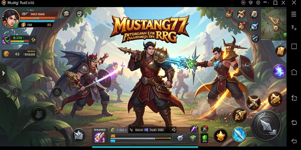 Gameplay mendebarkan dari MUSTANG77 yang menampilkan pertarungan dan eksplorasi.