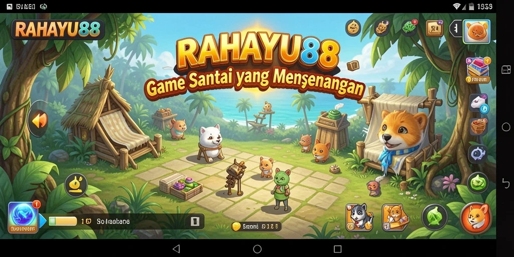 Tampilan gameplay RAHAYU88 yang ceria dan interaktif.