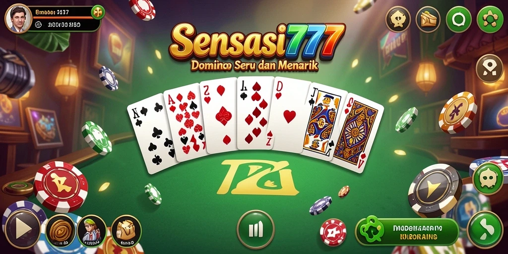 Screenshot gameplay SENSASI777 menampilkan keseruan bermain Domino.