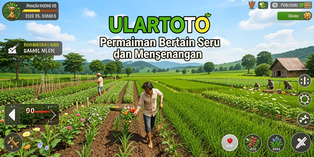Tangkapan layar ULARTOTO menampilkan gameplay seru bertani.